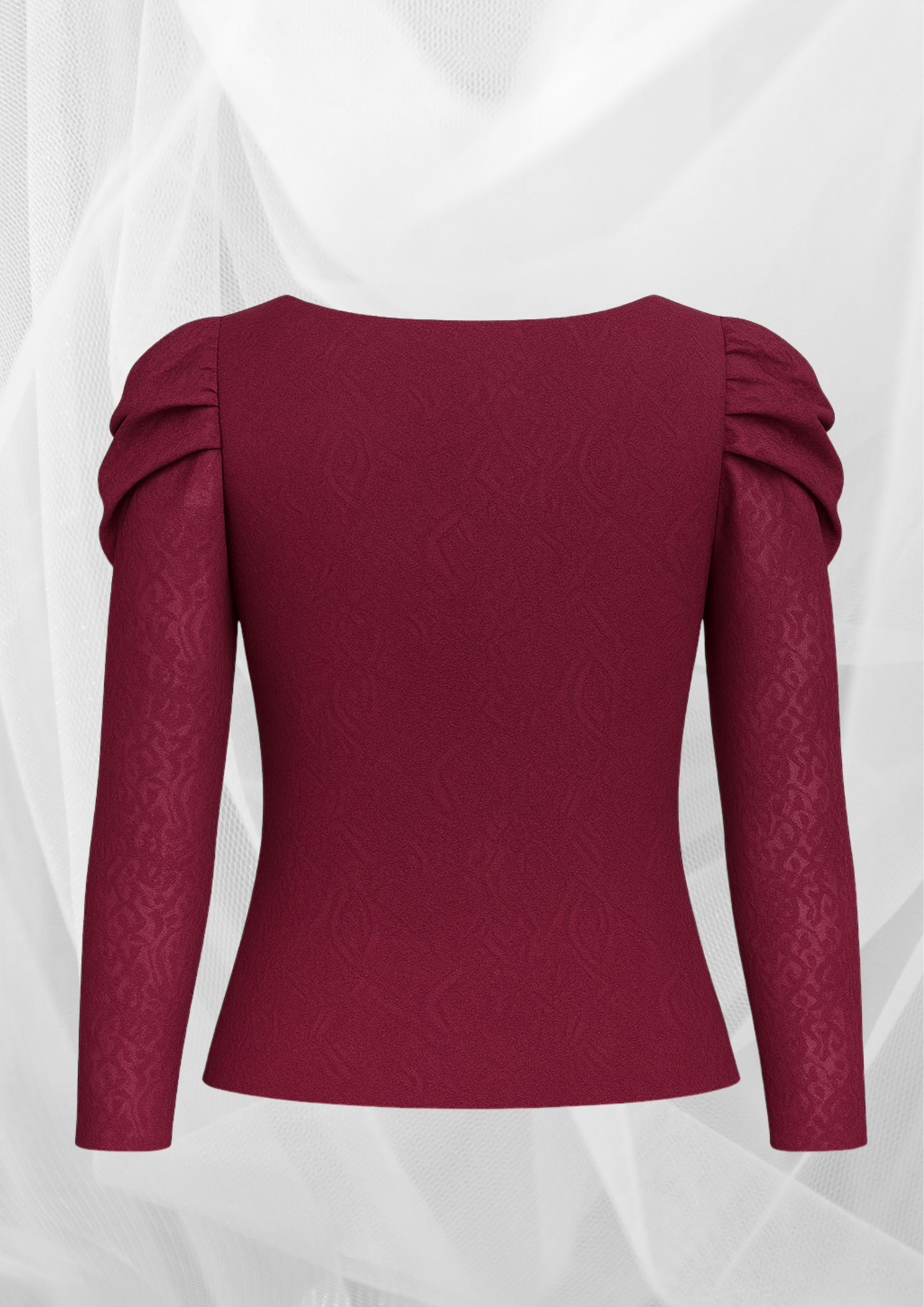 Plum Lace Puff Sleeve top
