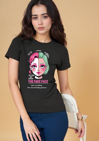 The Fake Face Graphic T-Shirt – Anime-Inspired