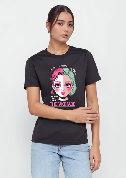 The Fake Face Graphic T-Shirt – Anime-Inspired