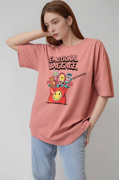 Emotional Baggage Oversized Tee – Clay Rose