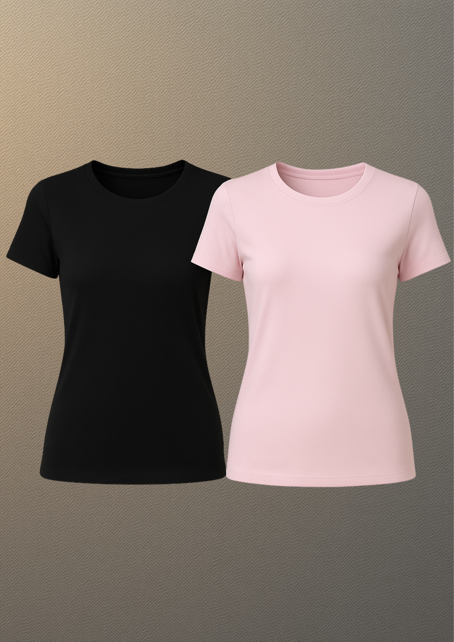 Everyday Essentials Tee Combo – Black & Blush Pink