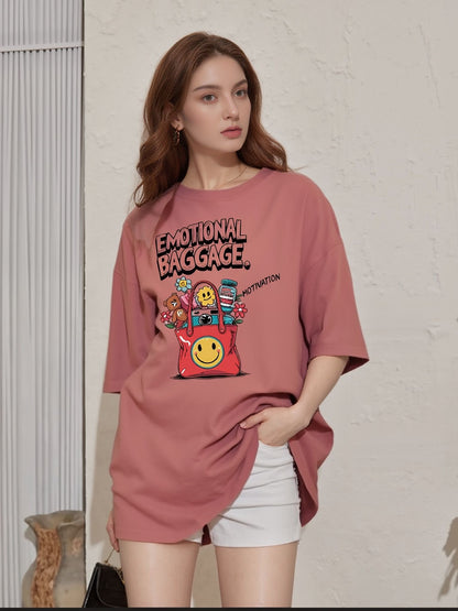 Emotional Baggage Oversized Tee – Clay Rose