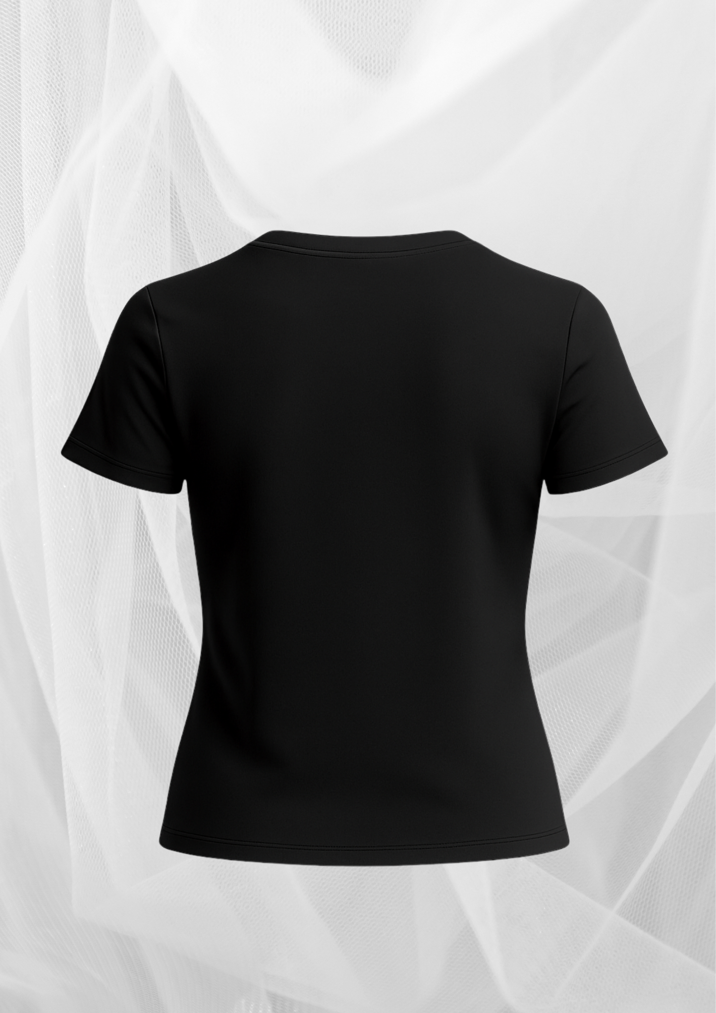 Black Slim Fit T-shirt for Women- Basic Casual Tee