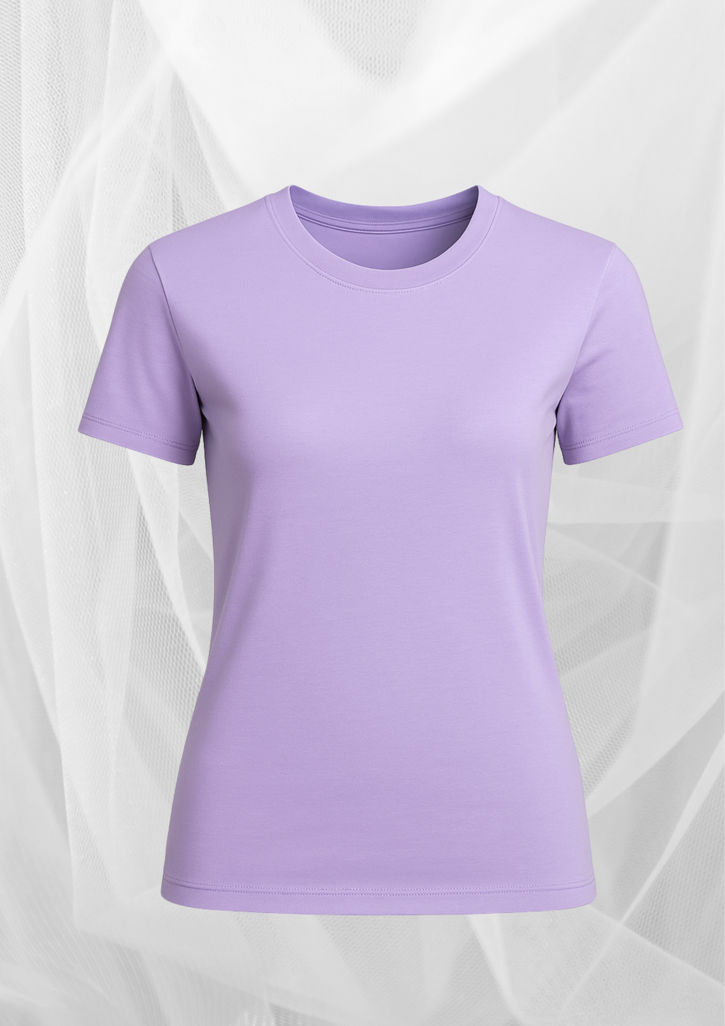 Lavender Soft-Stretch Fitted Tee
