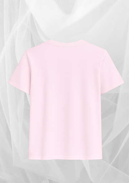 Cute Panda Graphic Tee for Women – Soft Blush Casual T-Shirt