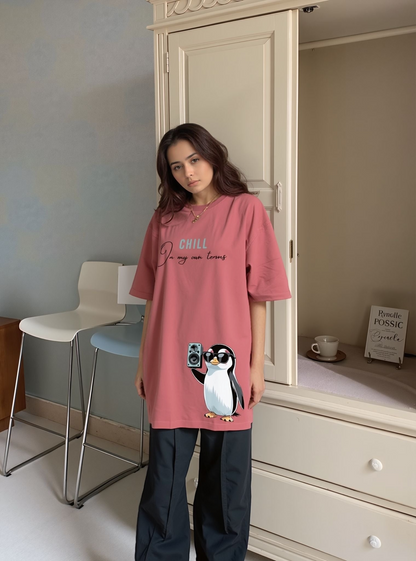 Graphic T-Shirt for Women - Penguin Print