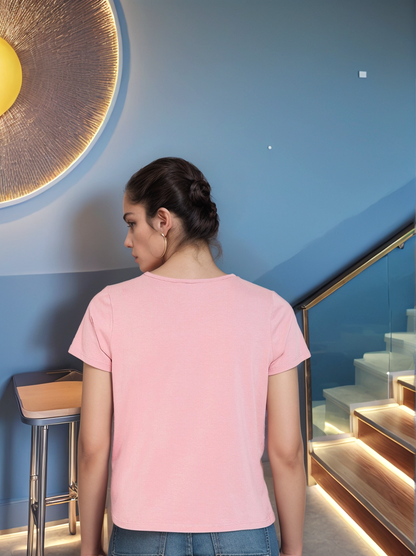 Blush Knot-Front Tee