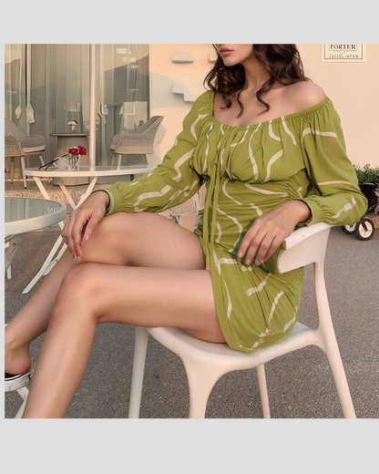 Lime Glow Ruched Mesh Bodycon Mini Dress